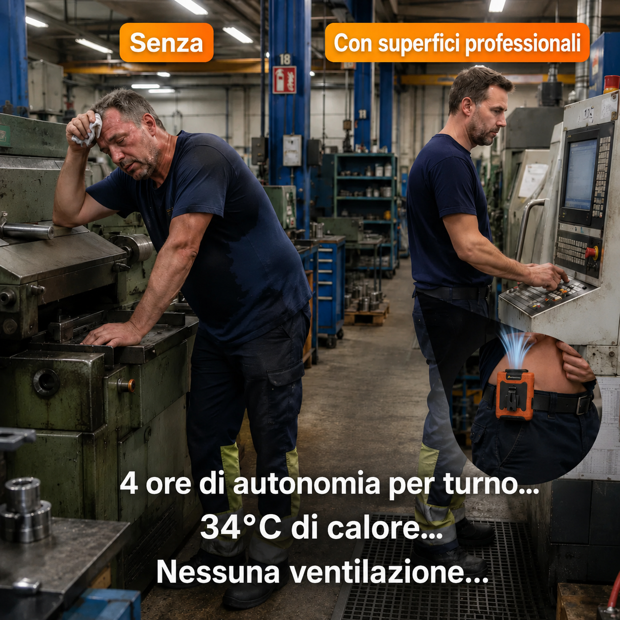 Il ventilatore professionale: basta caldo sul lavoro.