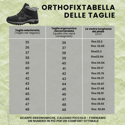OrthoFit Winter - Scarpa ergonomica, impermeabile e antiscivolo per il sollievo dal dolore