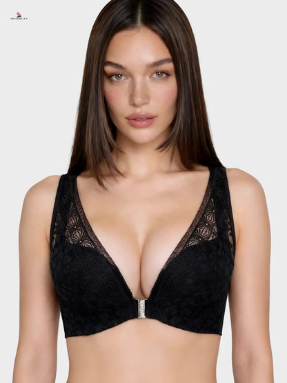 Reggiseno Fiora in pizzo senza ferretto con chiusura frontale