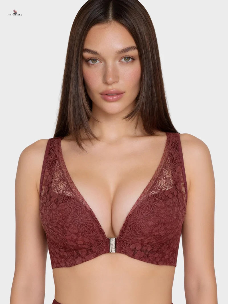 Reggiseno Fiora in pizzo senza ferretto con chiusura frontale