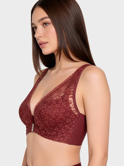 Reggiseno Fiora in pizzo senza ferretto con chiusura frontale