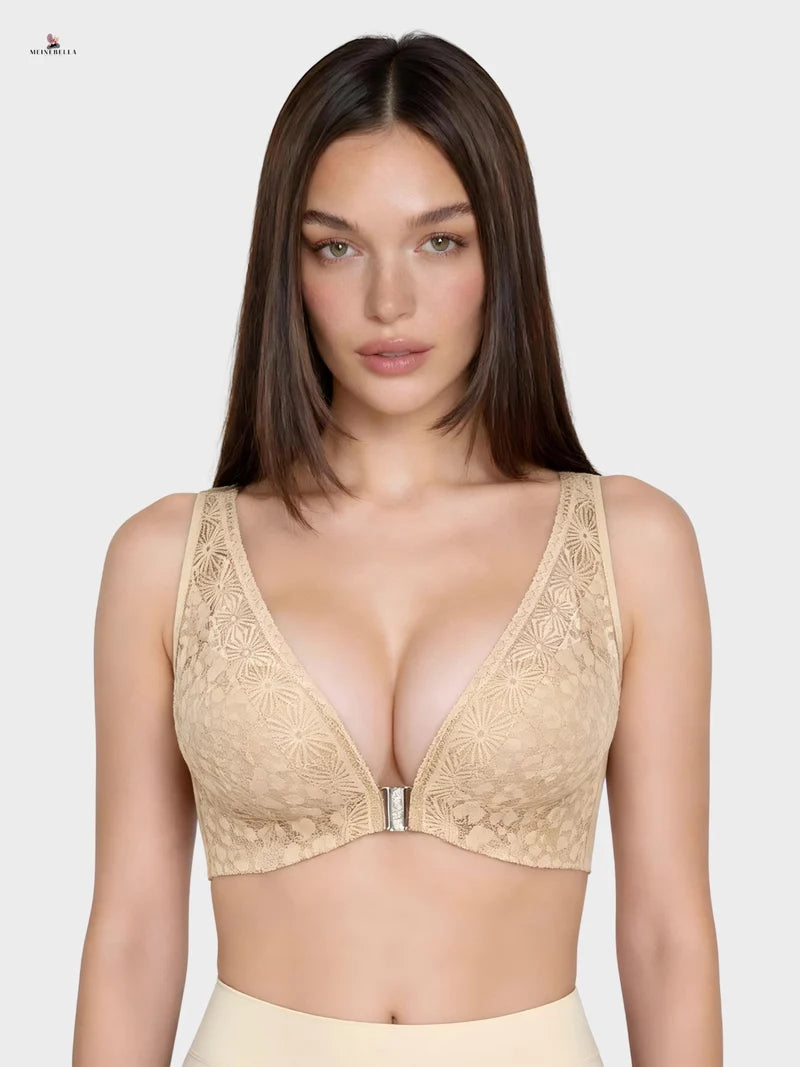 Reggiseno Fiora in pizzo senza ferretto con chiusura frontale