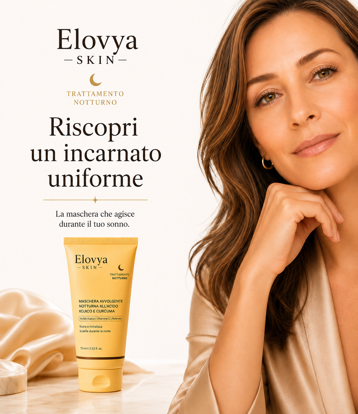 Maschera notte illuminante – Incarnato uniforme