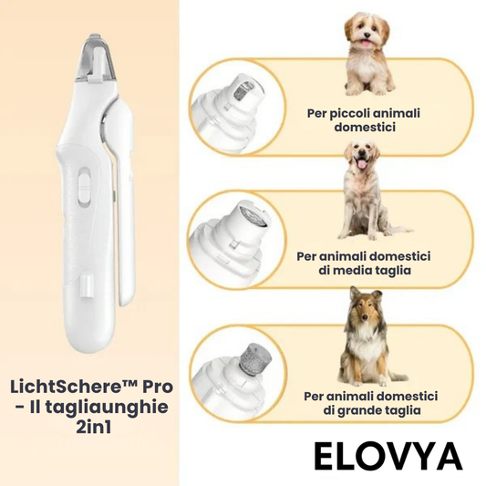 Il tagliaunghie LED 2-in-1 per una cura delle zampe sicura e senza stress