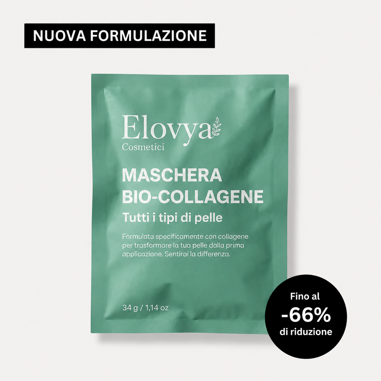 Maschera al bio-collagenee Elovya