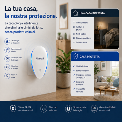 Elimina le cimici dei letti in 7 giorni, senza prodotti chimici.