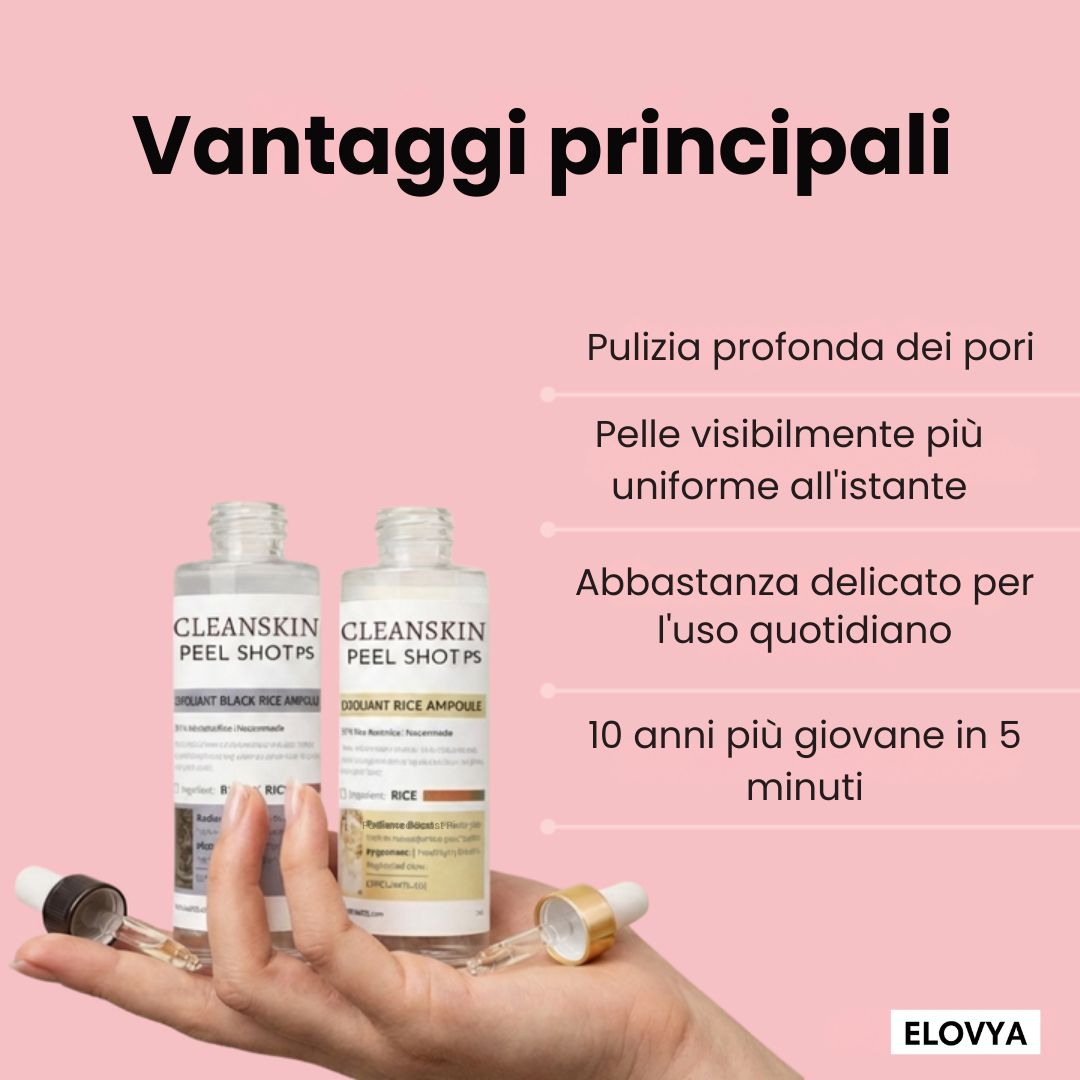 Pelle più chiara senza pori visibili