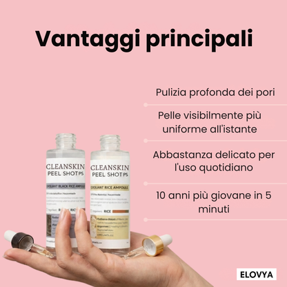 Pelle più chiara senza pori visibili