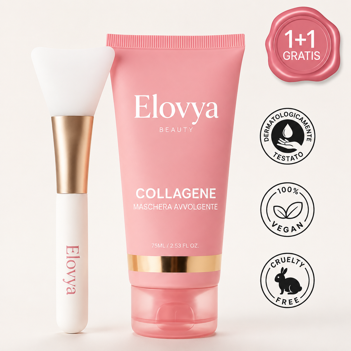 Maschera al bio-collagene + pennello