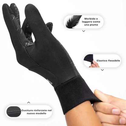 GRIPTURA™ – Guanti da Ciclismo Termici Antivento e Impermeabili