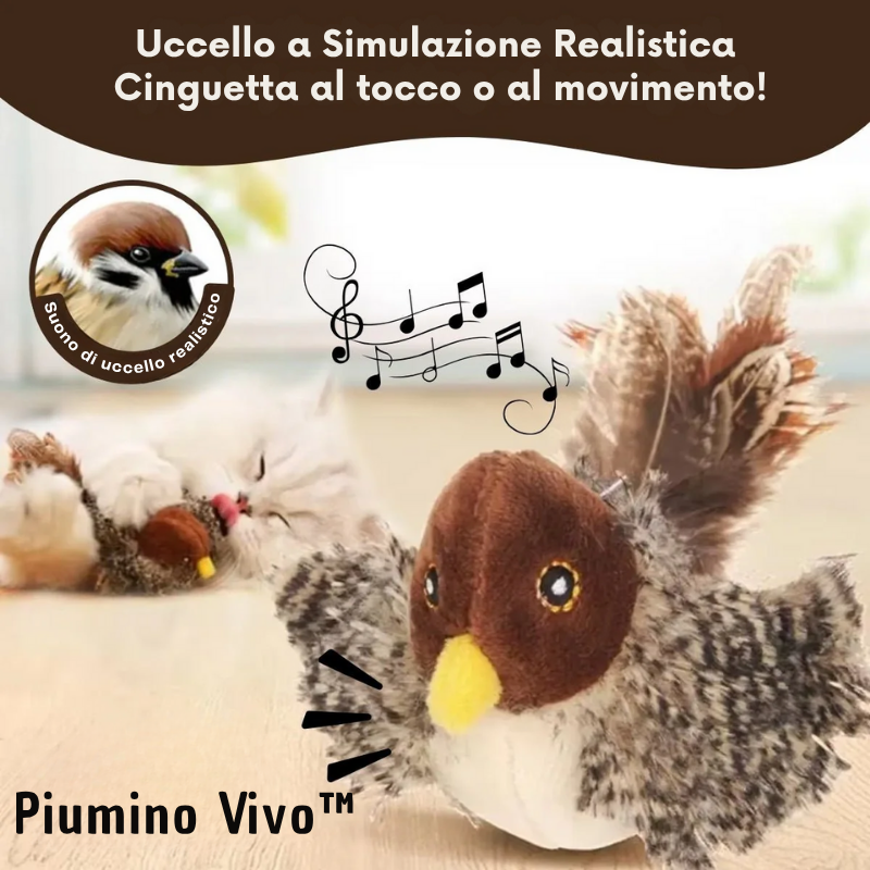 Piumino Vivo™ – Uccellino interattivo per gatti