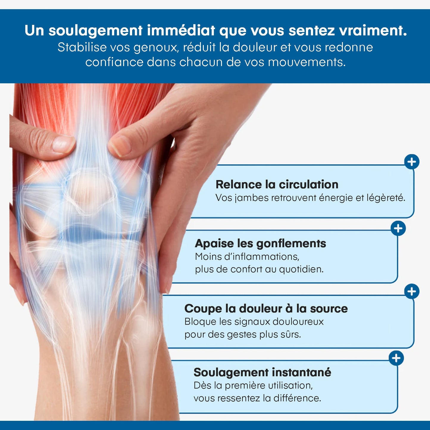 Aktopas™ - Confezione da 10 bendaggi adesivi per ginocchio