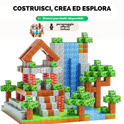 E se tuo figlio costruisse il SUO mondo pixelato... senza schermo? 🎮✨