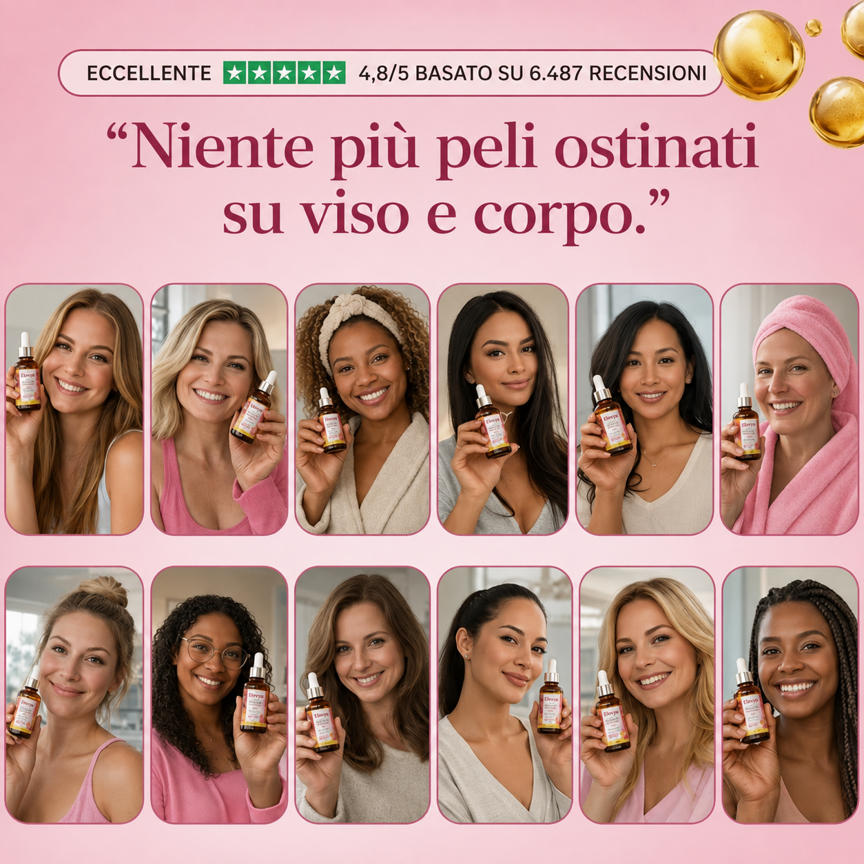 Formula all’olio di Cyperus Rotundus per ridurre la ricrescita dei peli