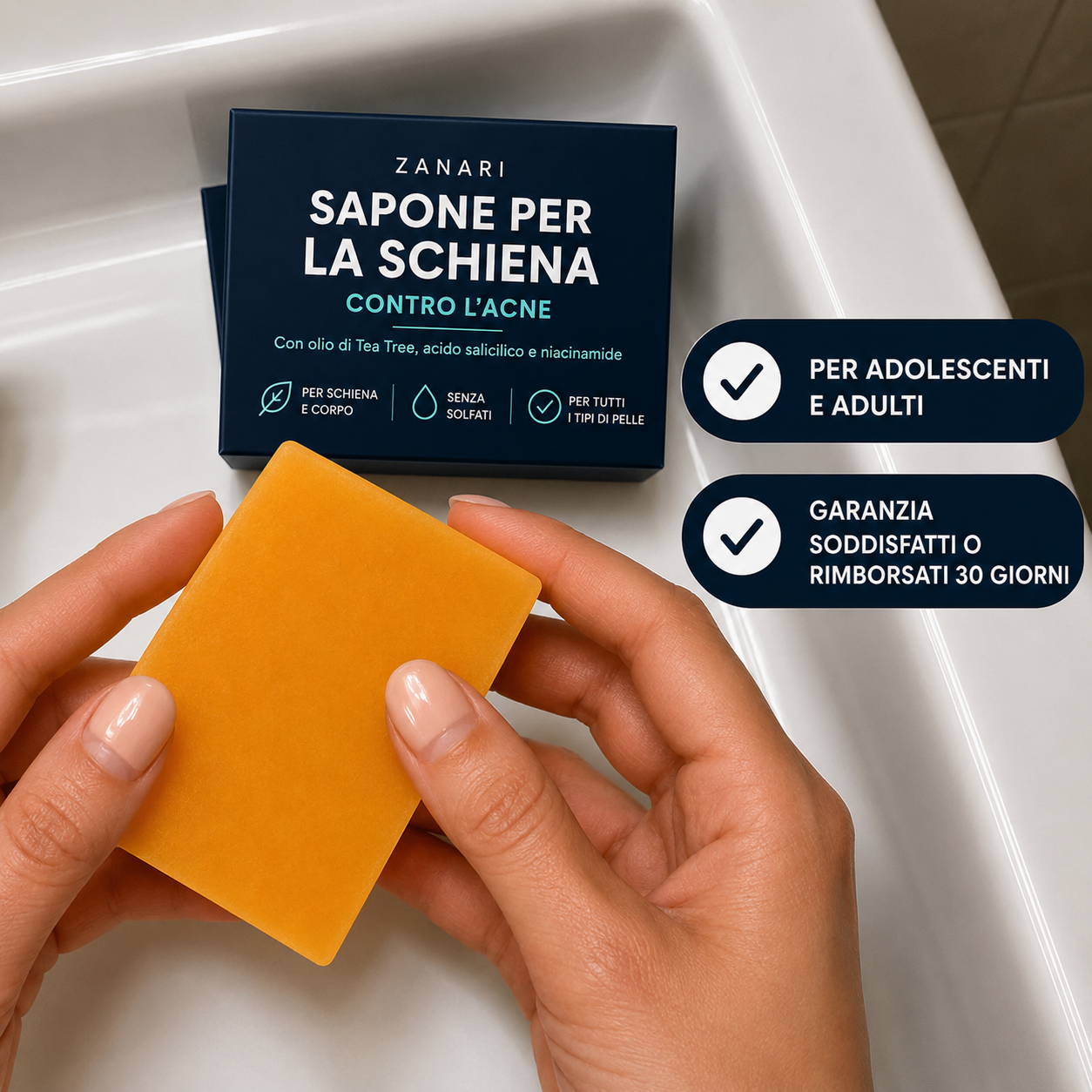 Sapone Zanari per la schiena contro l’acne