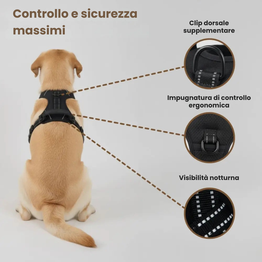 Pettorina Anti-Tiro Confortevole per Cani