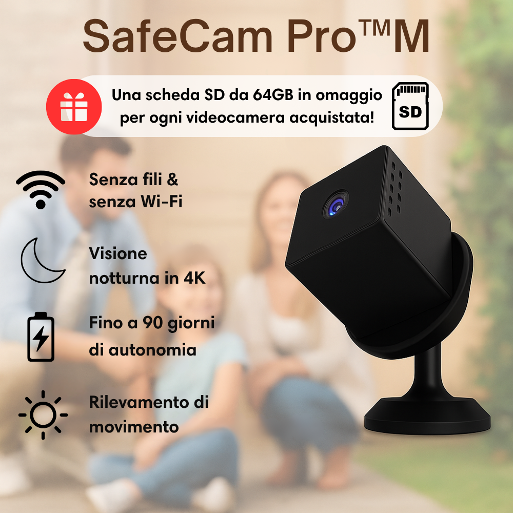 SafeCam Pro™ | Sempre al sicuro – anche senza internet né elettricità