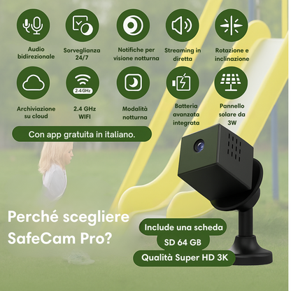 SafeCam Pro™ | Sempre al sicuro – anche senza internet né elettricità