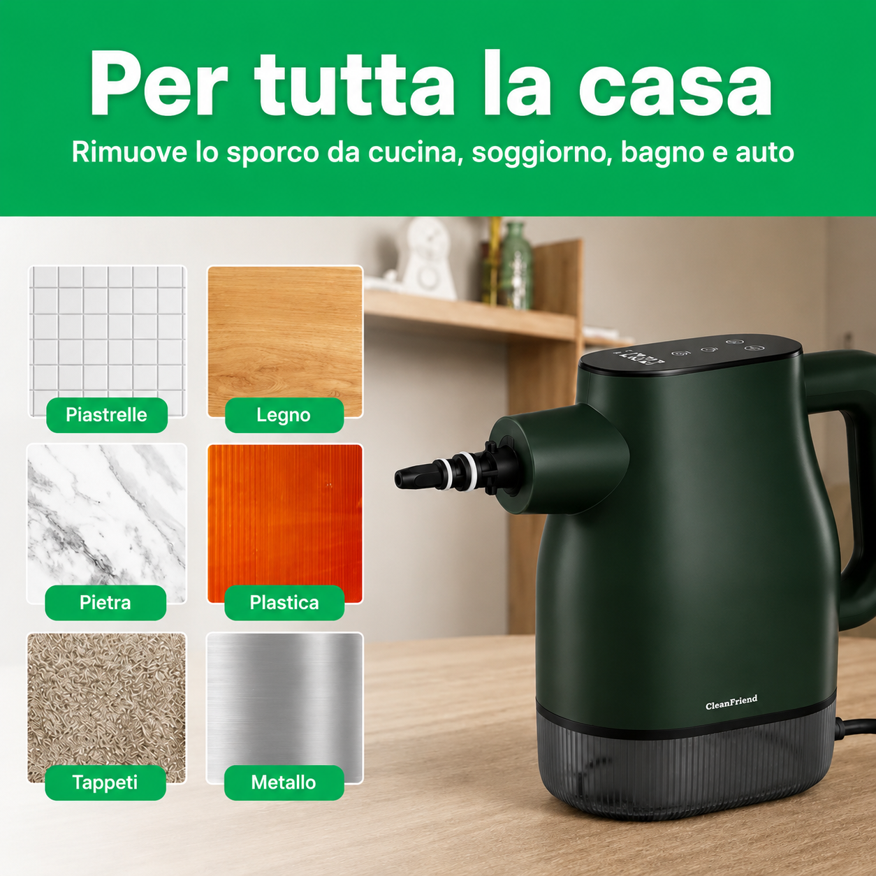 CleanFriend PureSteam™ Pulitore a Vapore