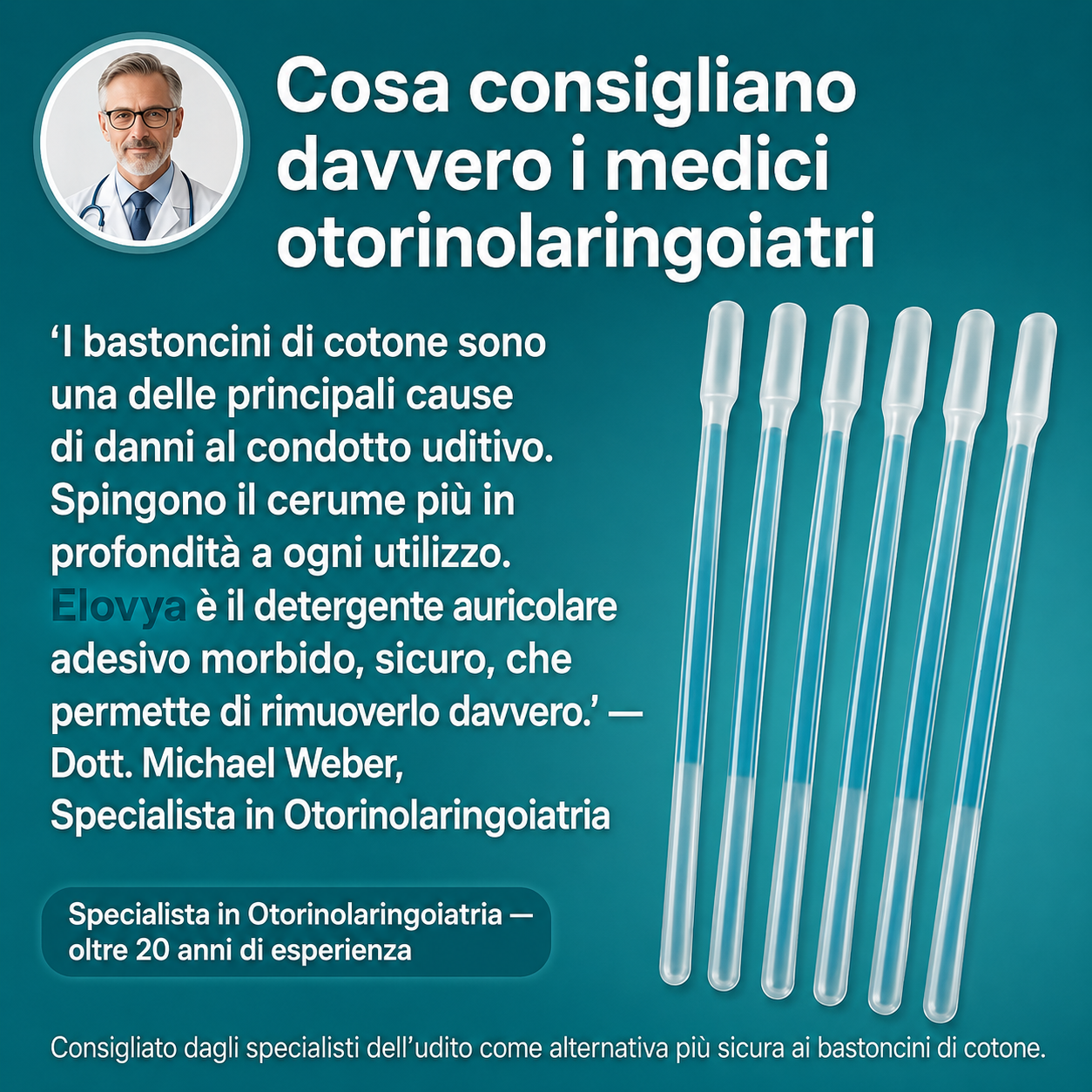 Pulitore auricolare adesivo