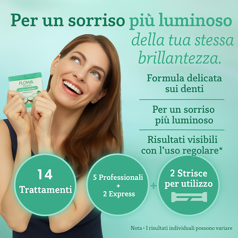 Strisce Sbiancanti Naturali Elovya – All’Olio di Cocco, Senza Dolore, Risultati in 7 Giorni