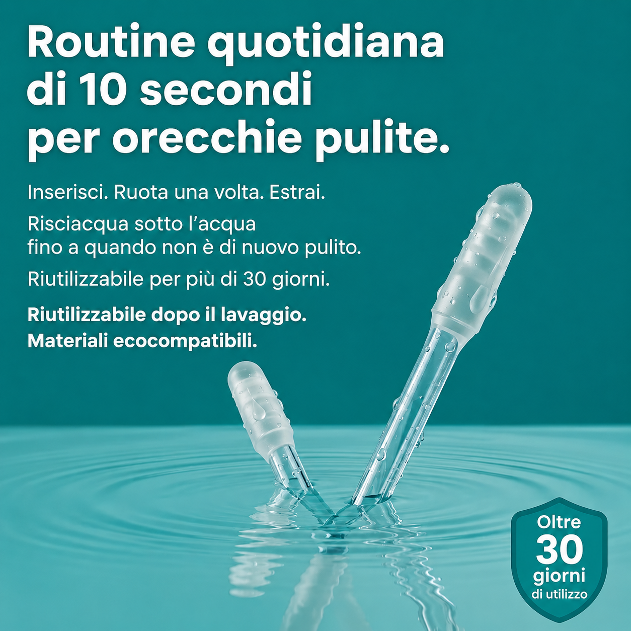Pulitore auricolare adesivo