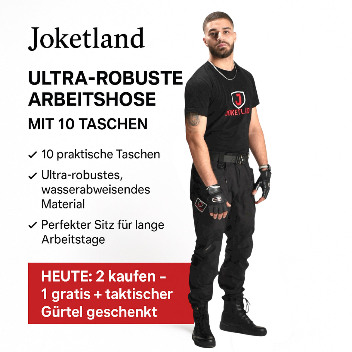 Joketland™️ - Arbeitshose mit 10 Taschen
