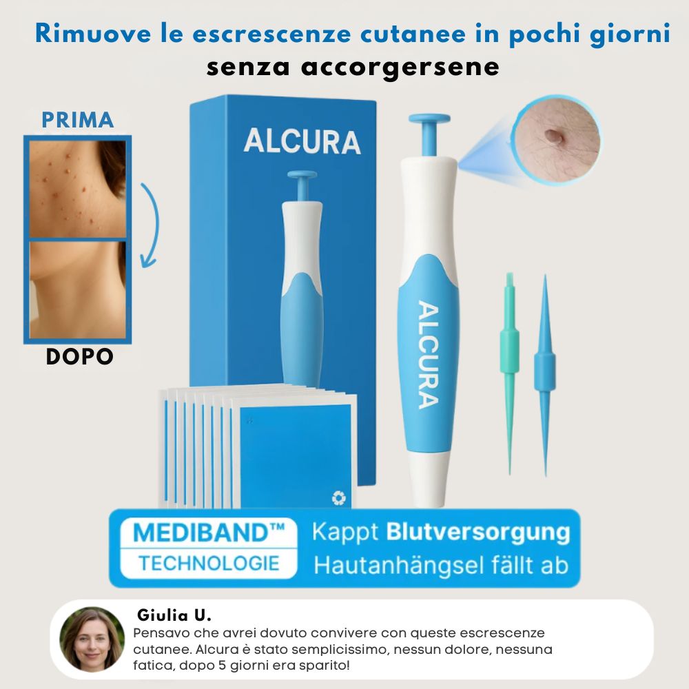 Set completo ALCURA™ - Mai più appendici cutanee