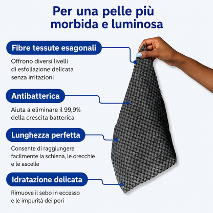 Asciugamano esfoliante Elovya per la doccia