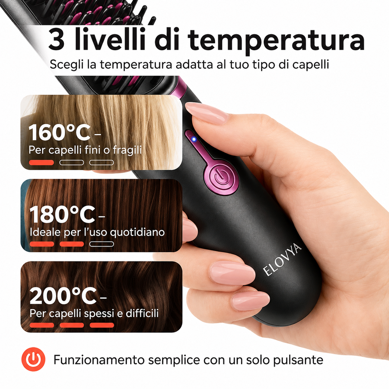 Elovya FineHeat™ 3 | Spazzola lisciante senza fili