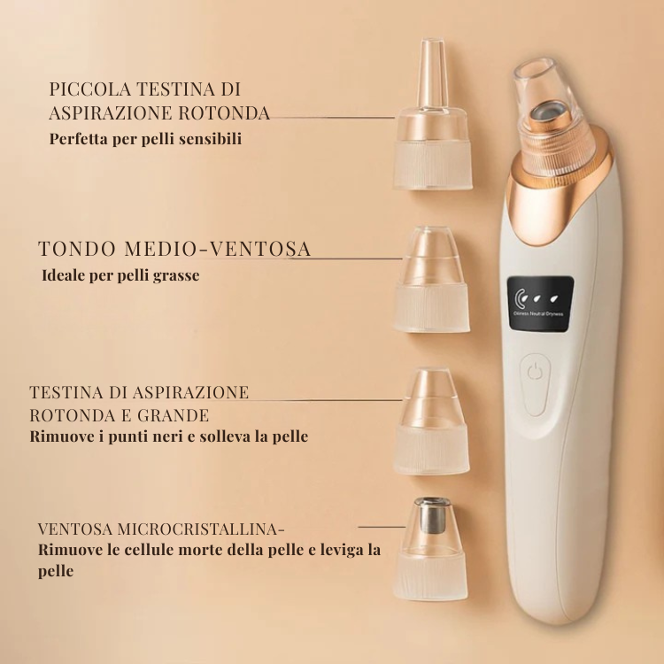 Aspiratore viso innovativo per la cura della pelle