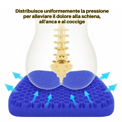 Cuscino Gel Ergonomico per Seduta Comoda e Sollievo Immediato