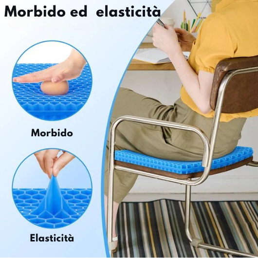 Cuscino Gel Ergonomico per Seduta Comoda e Sollievo Immediato