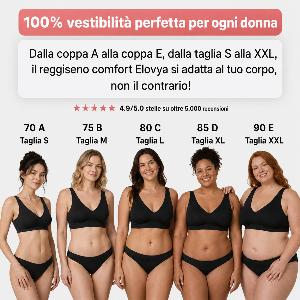 Reggiseno comfort Elovya senza cuciture e ferretti