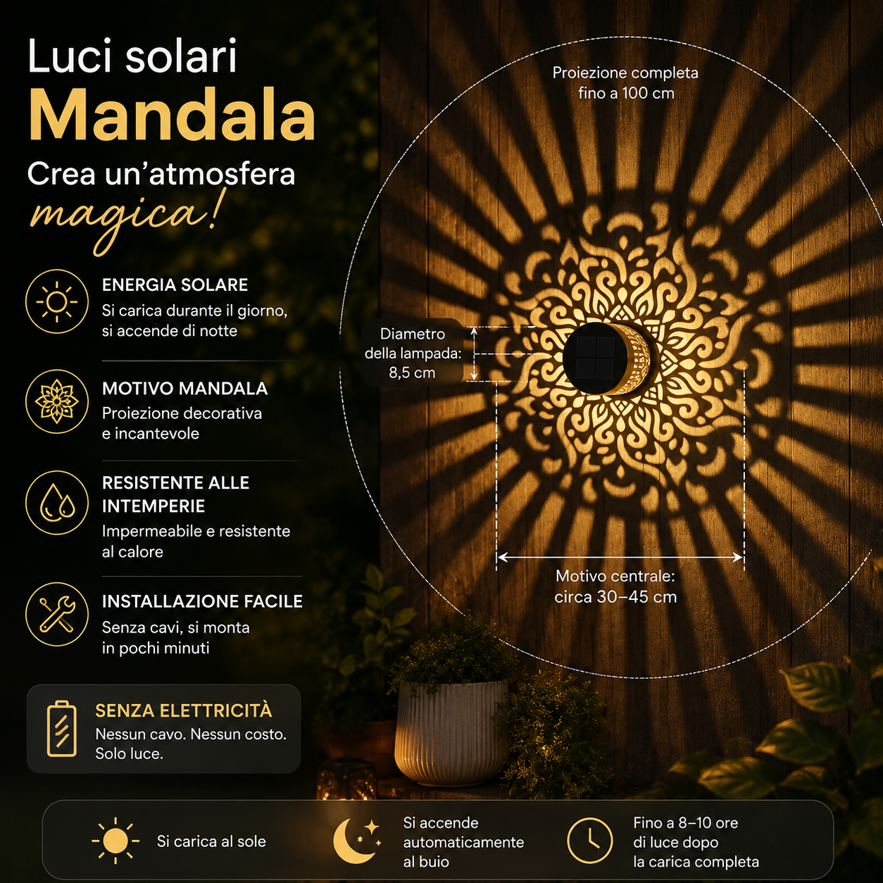 Luci solari Mandala: crea un’atmosfera magica!