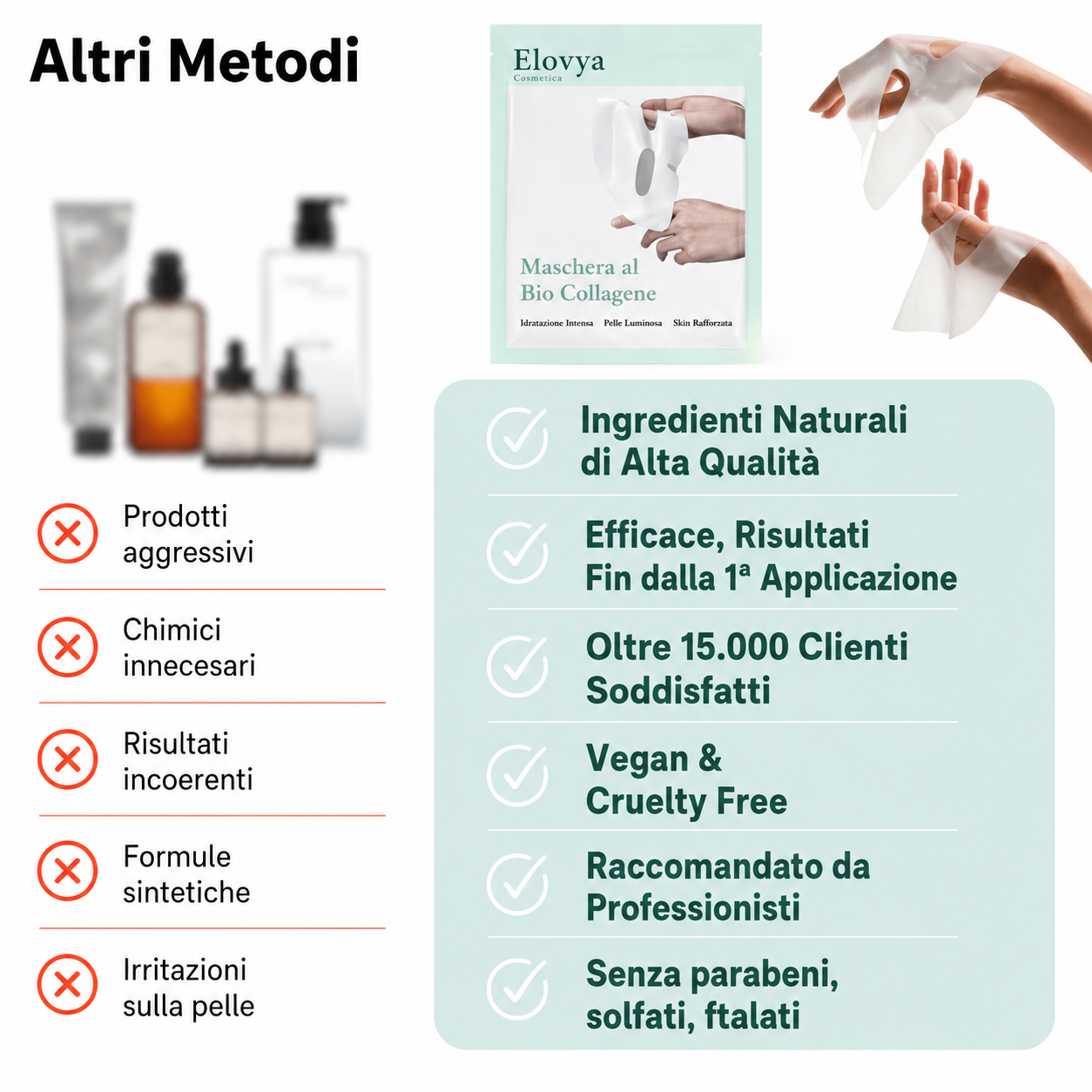 Maschera al bio-collagenee Elovya