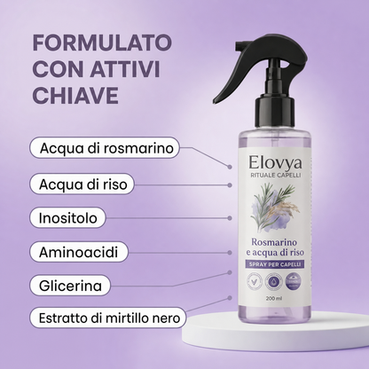 Spray al rosmarino e acqua di riso