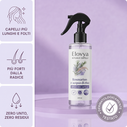 Spray al rosmarino e acqua di riso