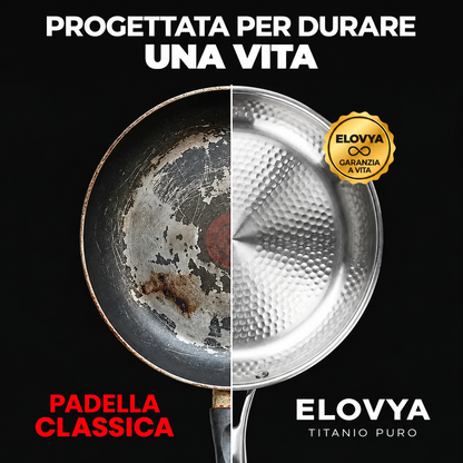 Padella Elovya in titanio al 100% per una cucina senza sostanze tossiche