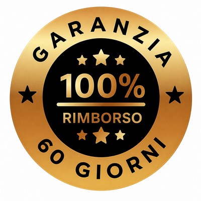 Tutti gli ordini sono coperti dalla nostra garanzia di rimborso di 60 giorni.