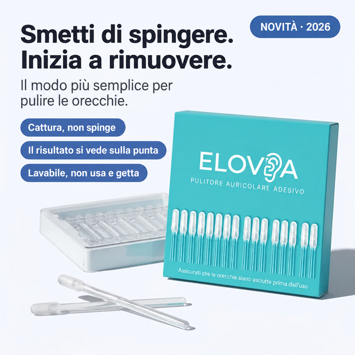 Elovya® Nettoyeur d’oreille adhésif
