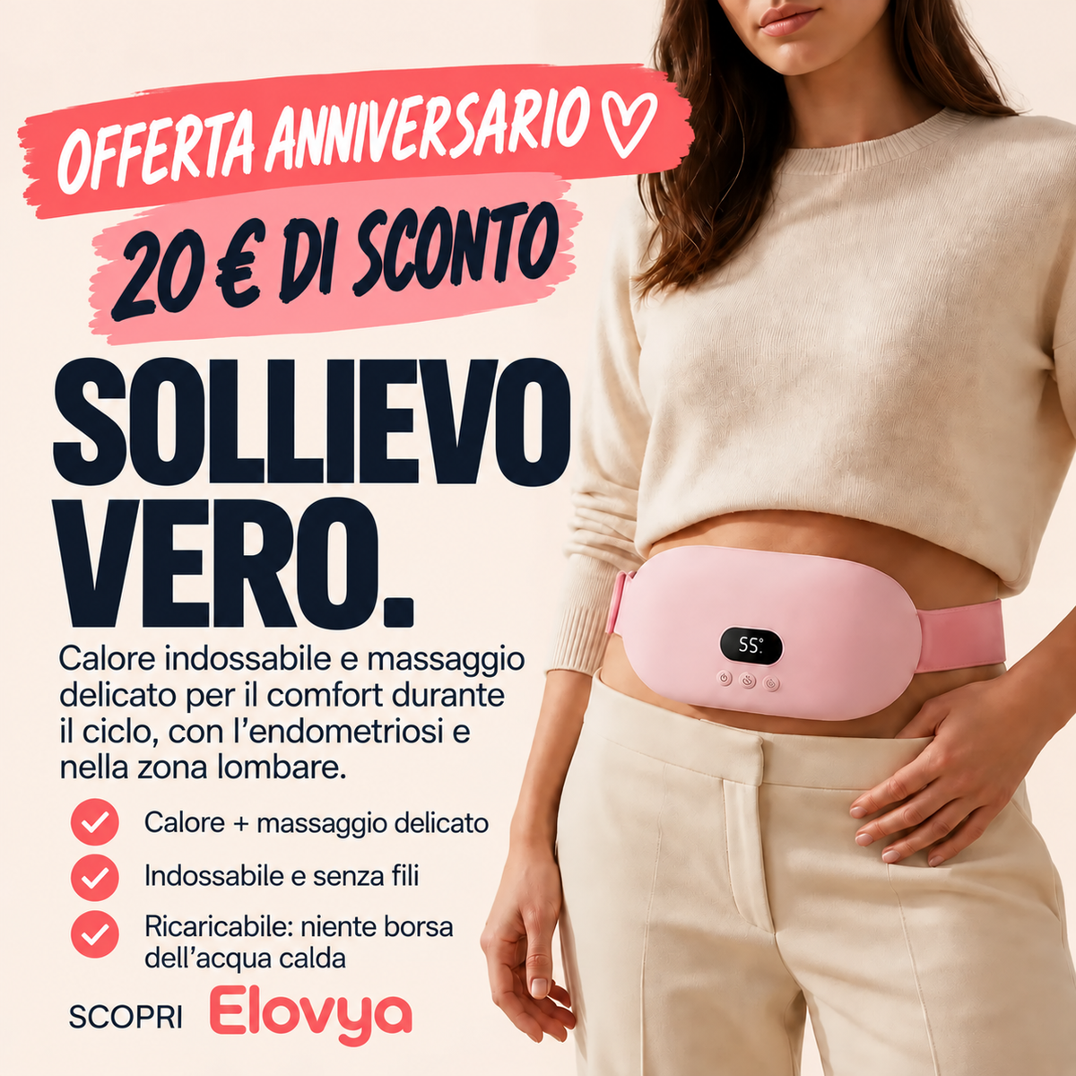 Elovya – Sollievo senza farmaci per dolori mestruali ed endometriosi
