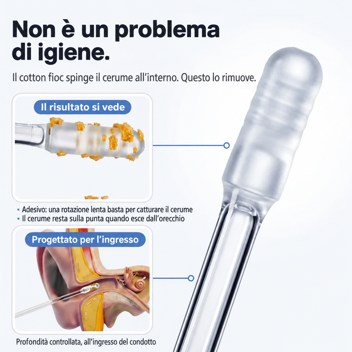Elovya® Nettoyeur d’oreille adhésif