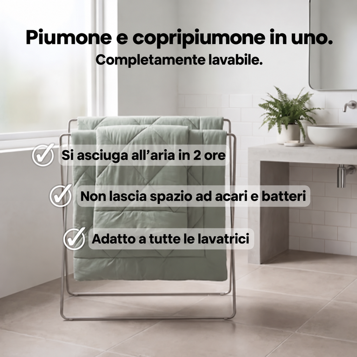 Couette Elovya® 2 en 1 qui élimine le besoin de draps