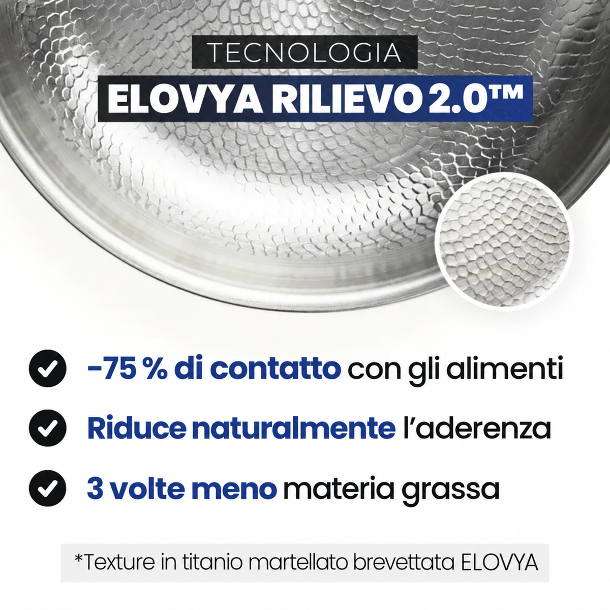 Padella Elovya in titanio al 100% per una cucina senza sostanze tossiche