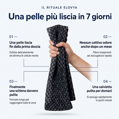 Asciugamano esfoliante Elovya per la doccia