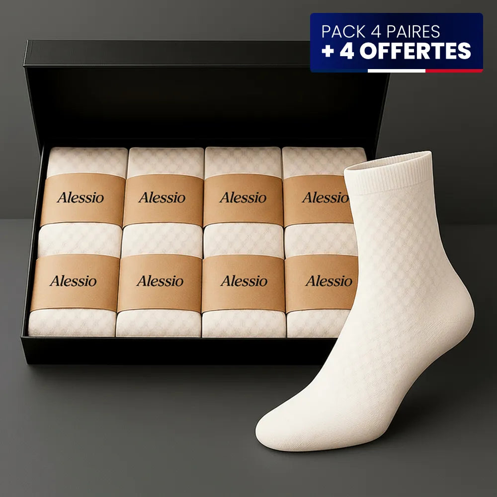 Chaussettes mi-hautes Alessio en bambou premium - Pieds sains & Sans odeur